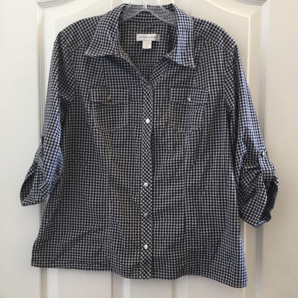 FINAL MARKDOWN Ladies’ christopher & banks 3/4 Sleeved Blouse med